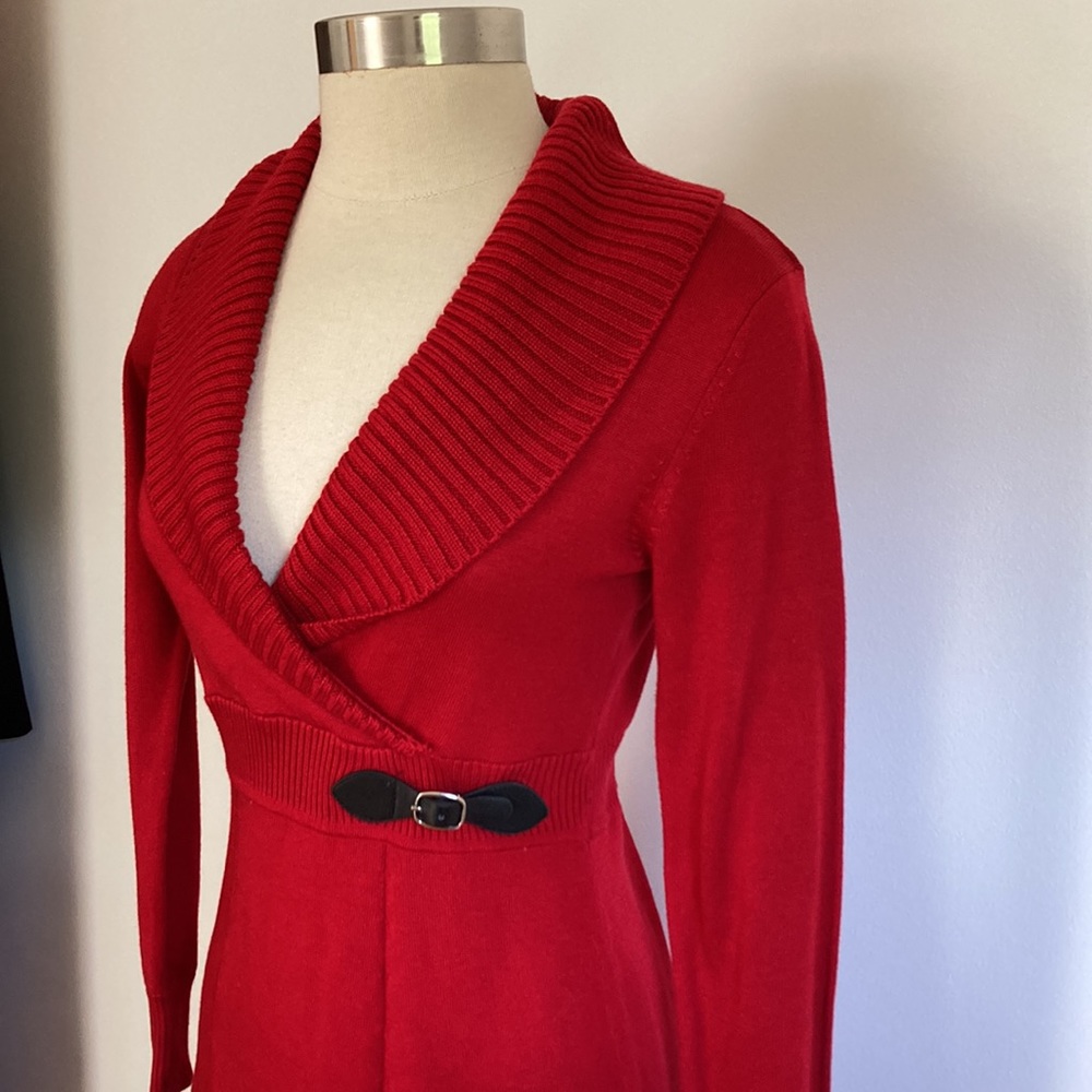 Red DressBarn Sweater Dress - Picture 2 of 5